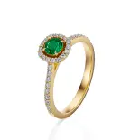 Pierścionek ze szmaragdem i diamentami AJPZ_024